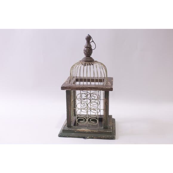 Enesco, Birdcage, Lamp Cage, Wood and Metal, Aviary, Garden, ~ 251120-WH 1404 - Picture 1 of 4